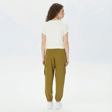  Nautica Kadın Yeşil Relaxed Fit Pantolon