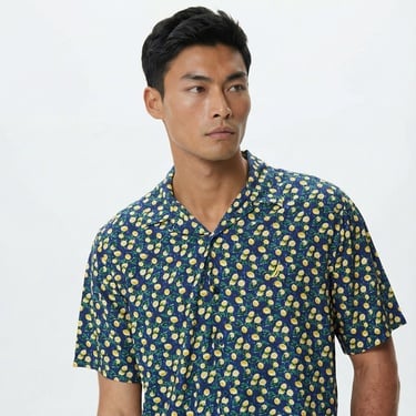  Nautica Erkek Lacivert Classic Fit Kısa Kollu Gömlek