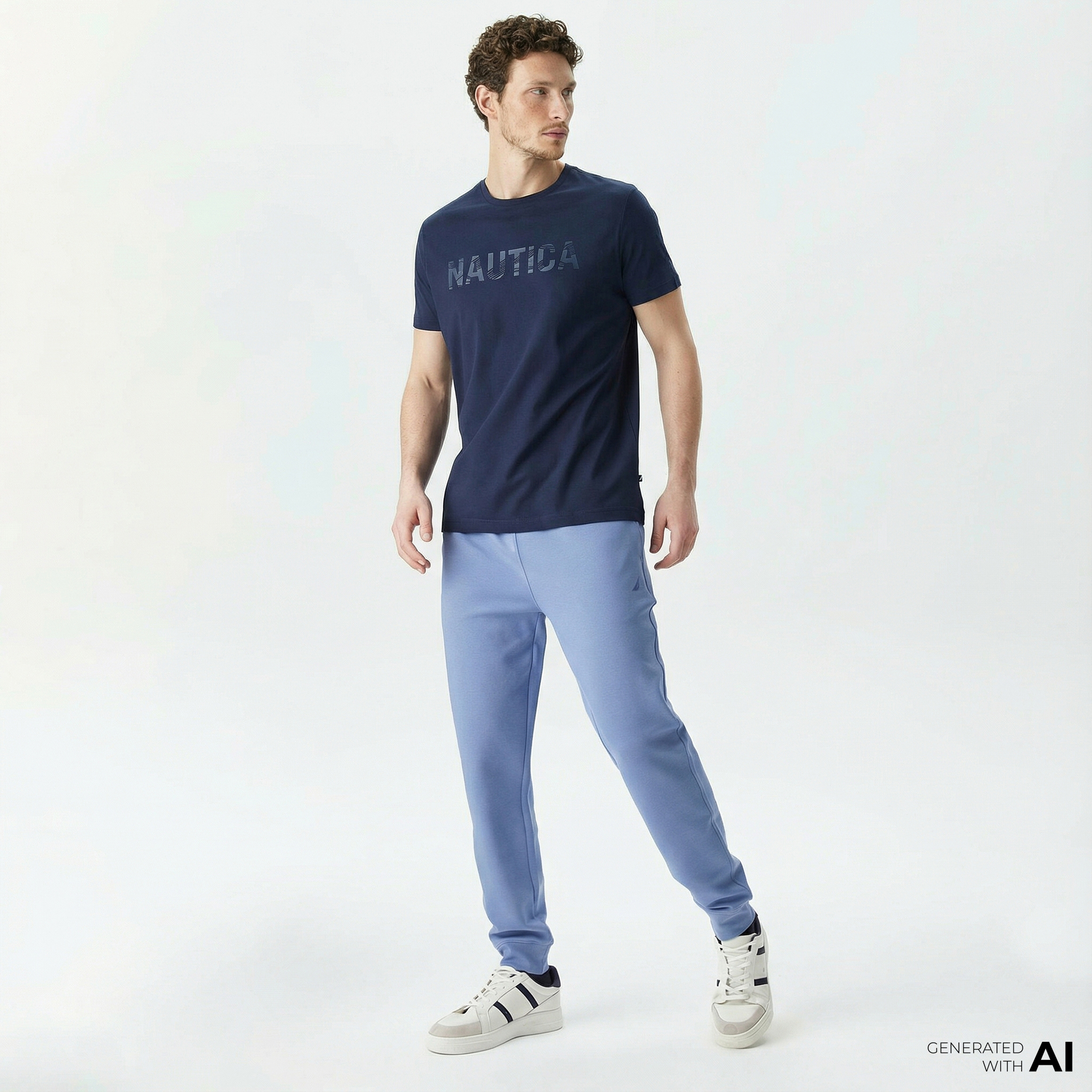  Nautica Erkek Mavi Standart Fit Eşofman Altı