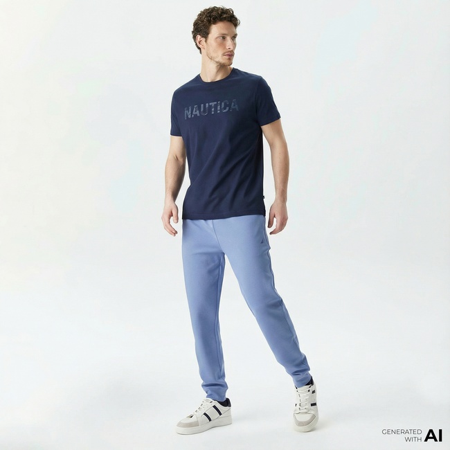  Nautica Erkek Mavi Standart Fit Eşofman Altı