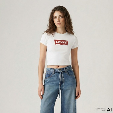  Levi's Essential Sporty  Kadın Beyaz T-Shirt