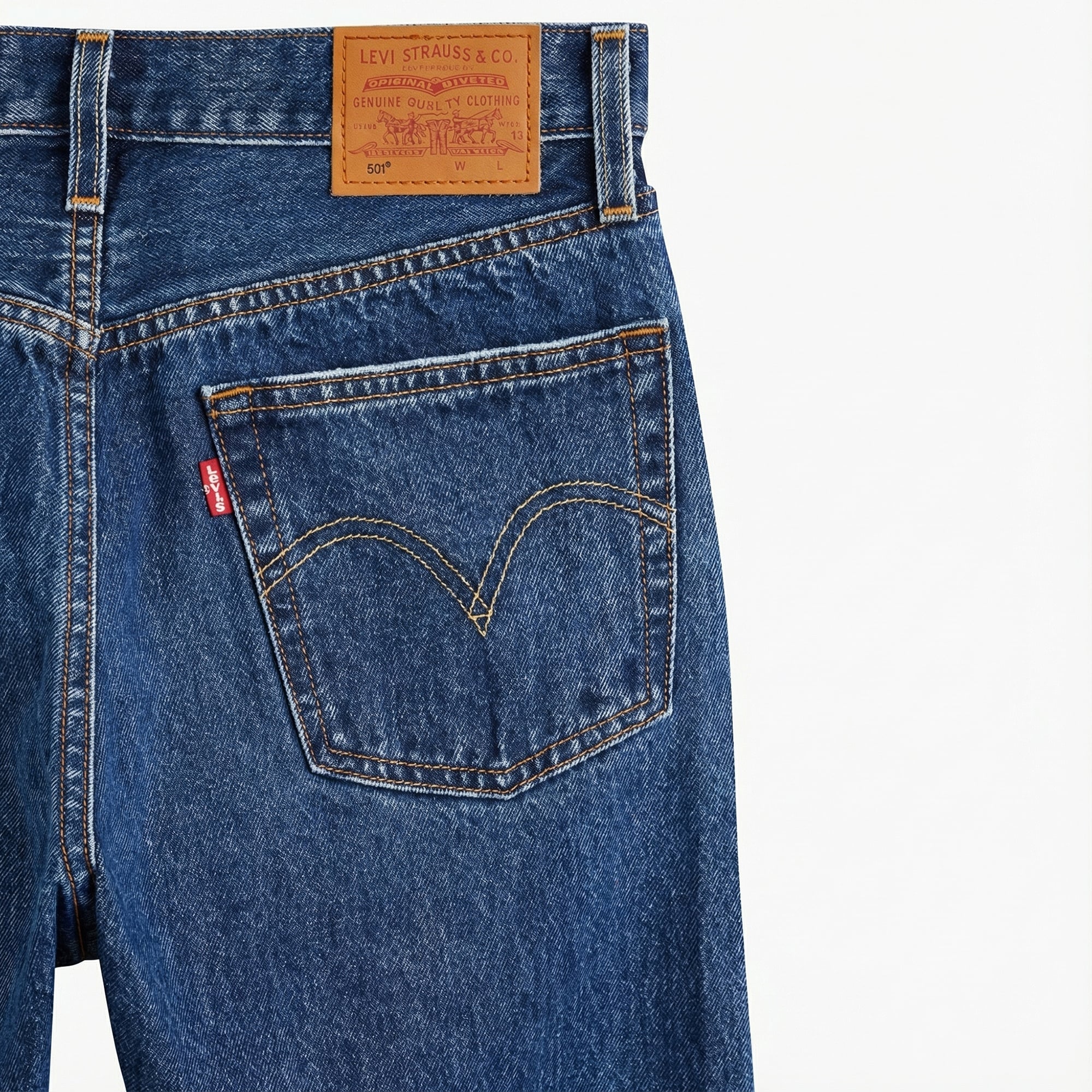Levi's 501 Crop Orinda Troy Horse Kadın Lacivert Jean