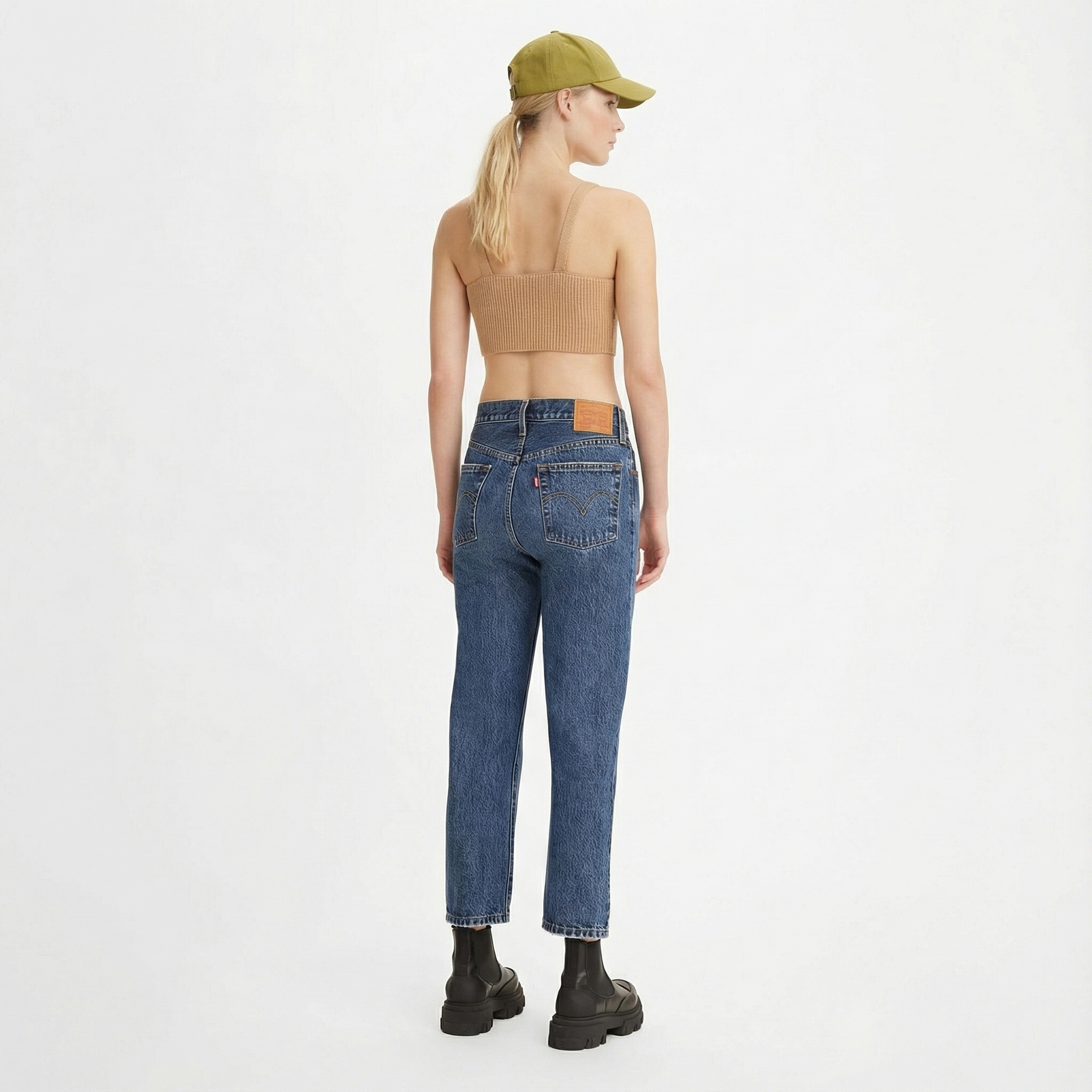Levi's 501 Crop Orinda Troy Horse Kadın Lacivert Jean