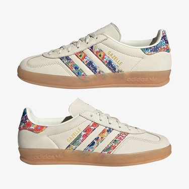  adidas Gazelle Indoor X Liberty London Kadın Krem Spor Ayakkabı