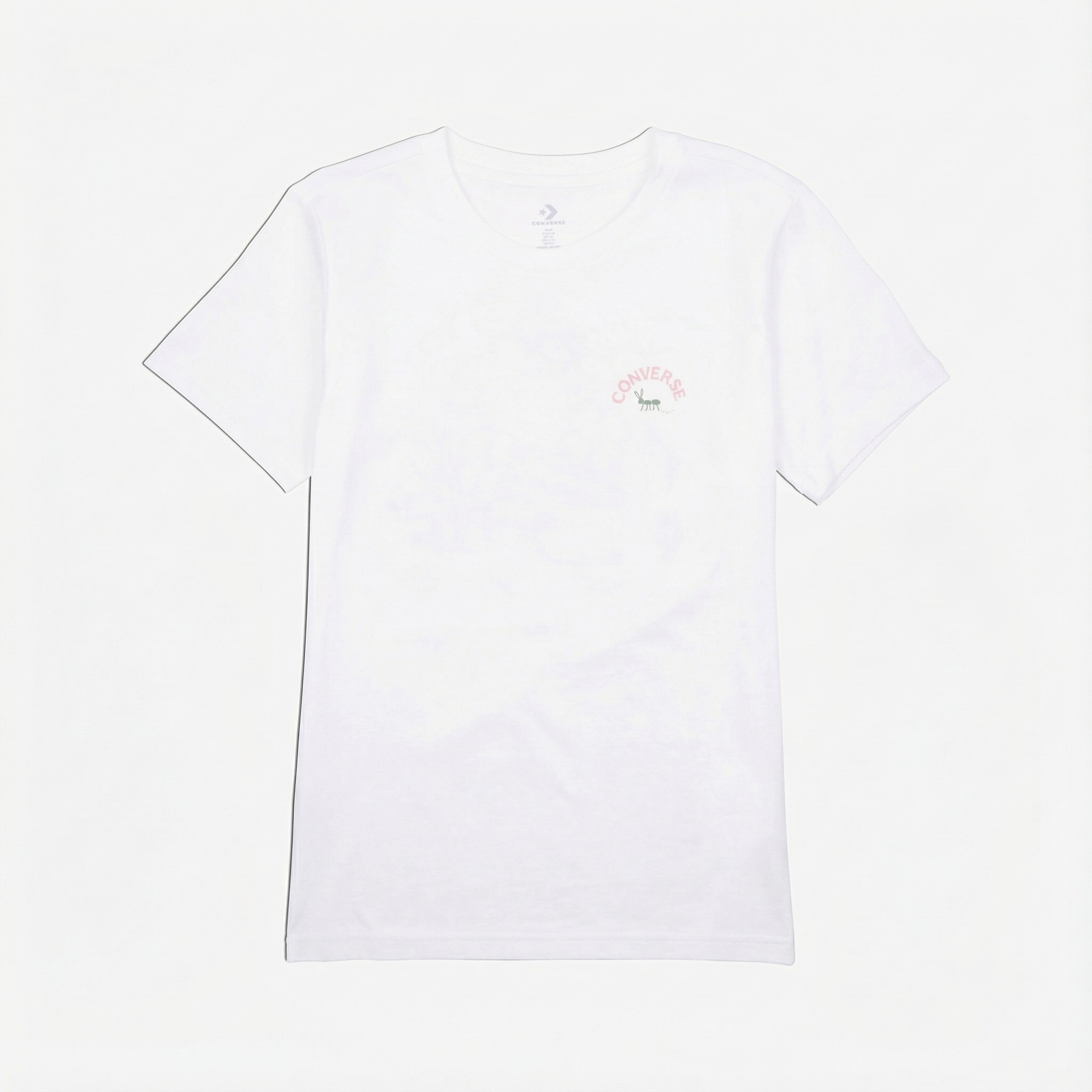 Converse Çiçek Baskılı Kadın Beyaz T-Shirt