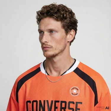  Converse Erkek Baskılı Turuncu Forma