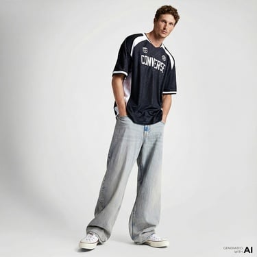  Converse Erkek Baskılı Siyah Forma