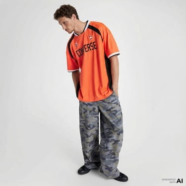  Converse Erkek Baskılı Turuncu Forma