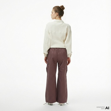  Converse Cargo Kadın Bordo Pantolon