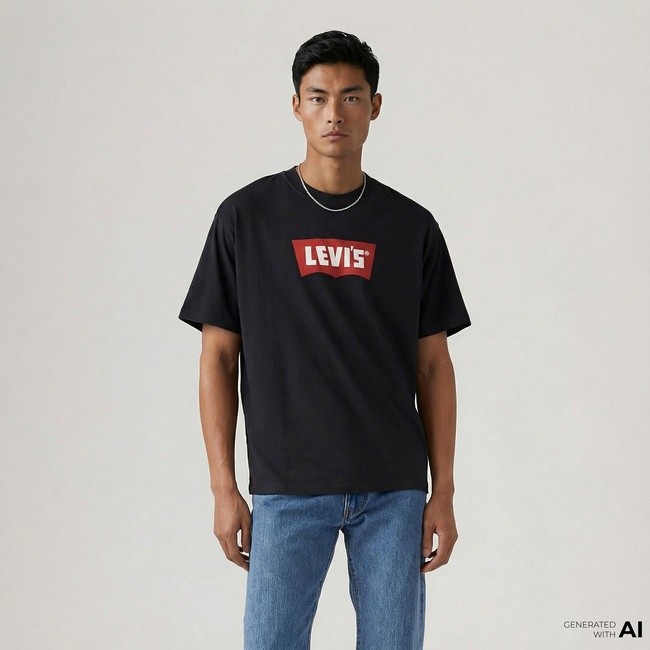  Levi's Vintage Bw Graphic  Erkek Siyah T-Shirt