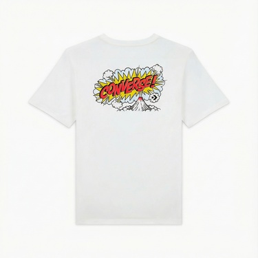  Converse Erkek Grafik Baskılı Beyaz T-Shirt