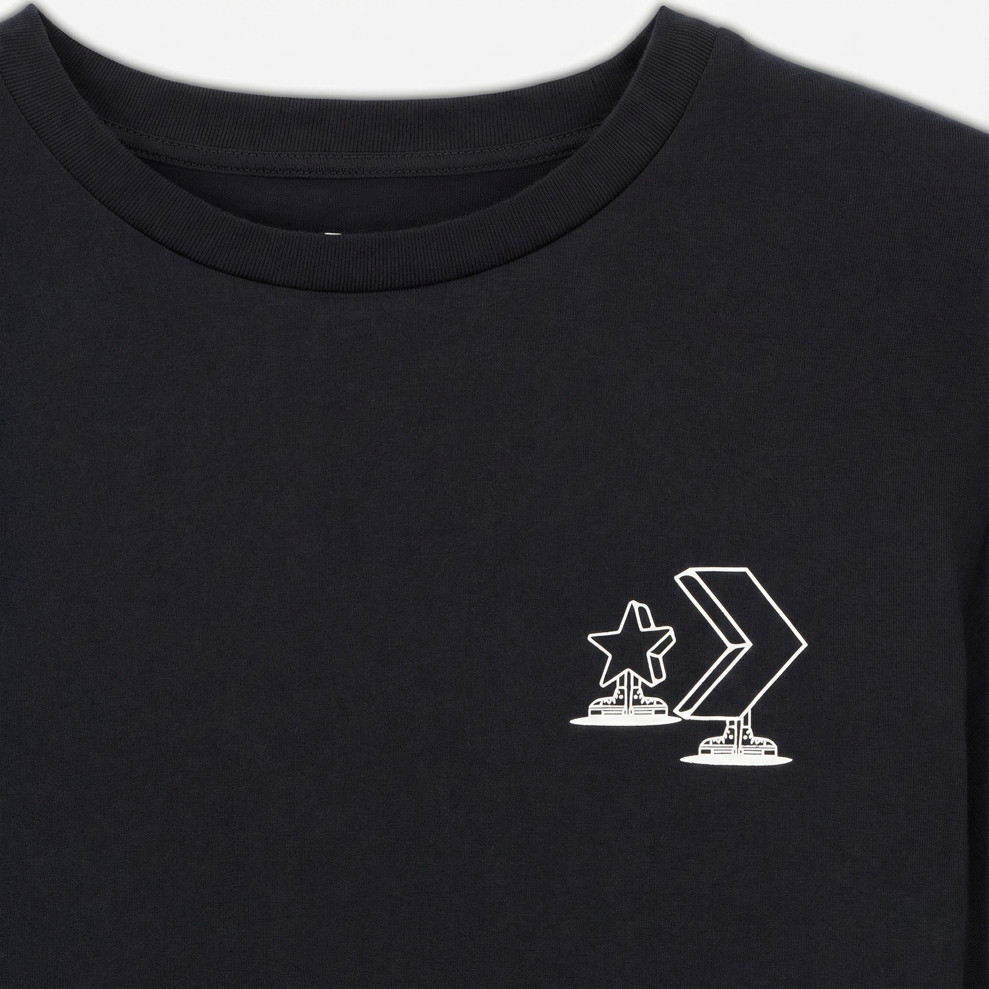 Converse Erkek Grafik Baskılı Siyah T-Shirt
