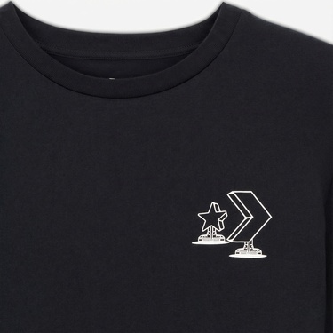  Converse Erkek Grafik Baskılı Siyah T-Shirt