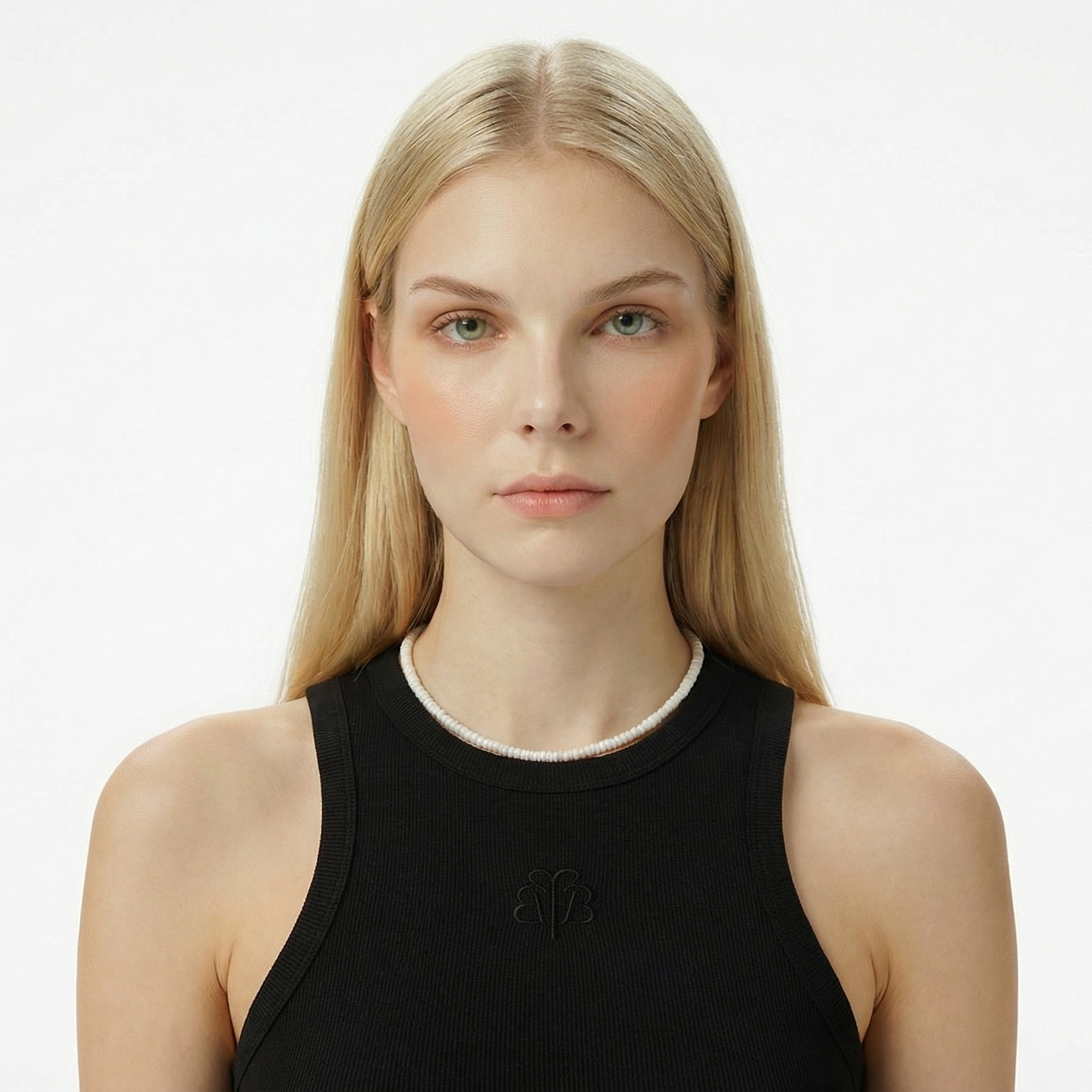 Brooks Brothers Palmiye Logo Nakışlı Kadın Siyah Kolsuz T-Shirt