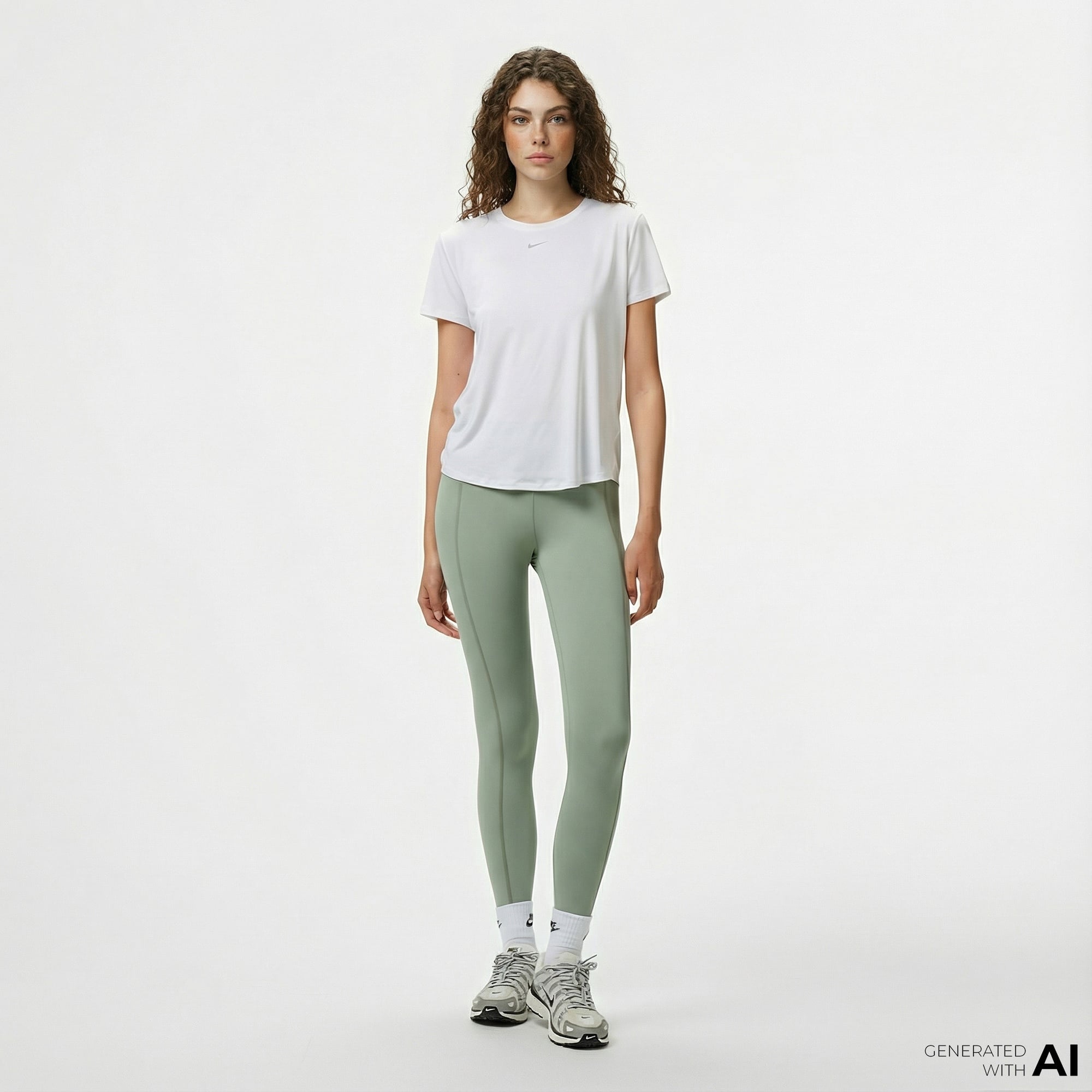 Nike One Dri-Fit Fitted Kadın Yeşil Tayt