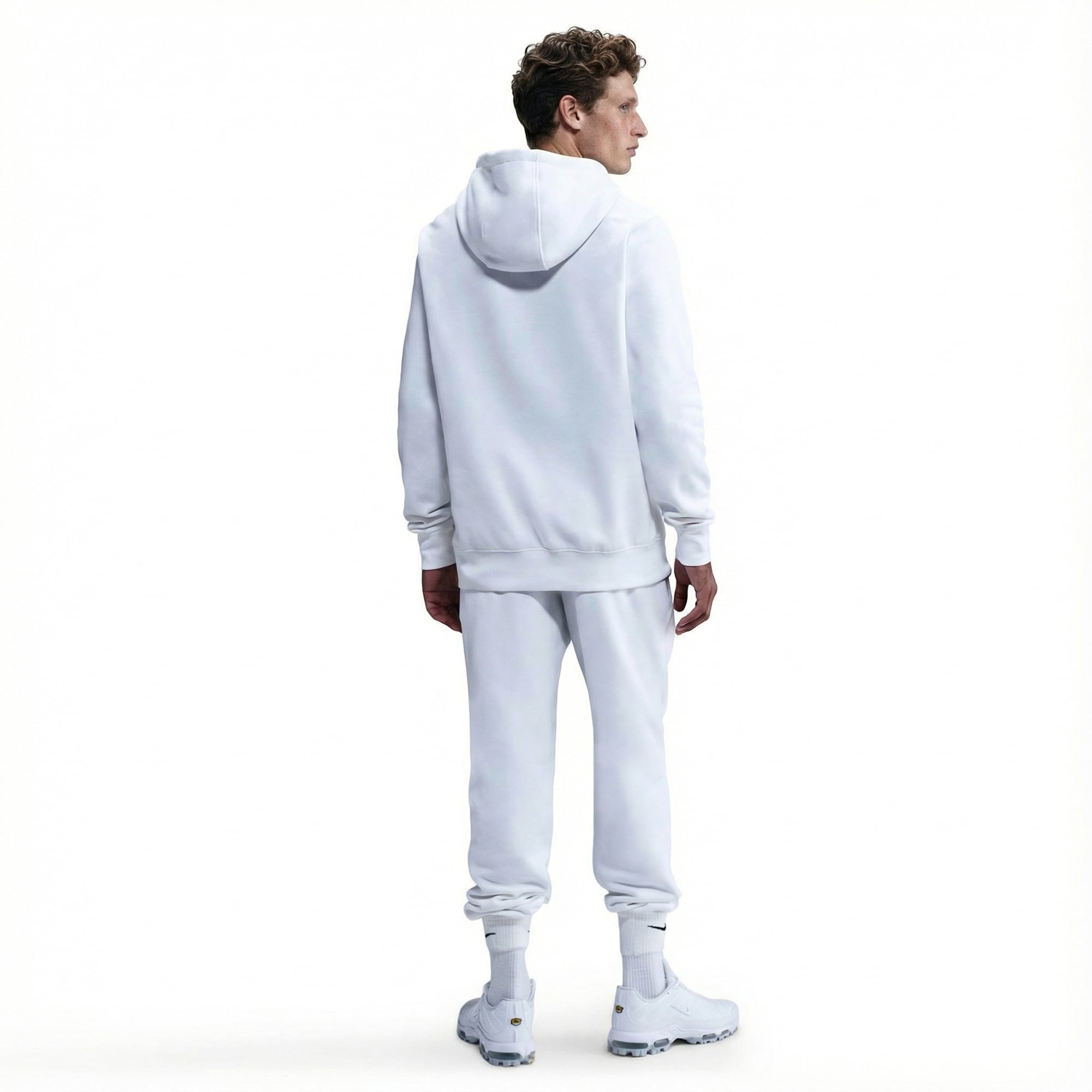 Nike Club Pullover Fleece Erkek Beyaz Hoodie