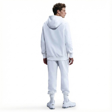 Nike Club Pullover Fleece Erkek Beyaz Hoodie