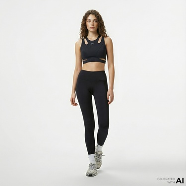  Nike One Dri-Fit Fitted Kadın Siyah Tayt