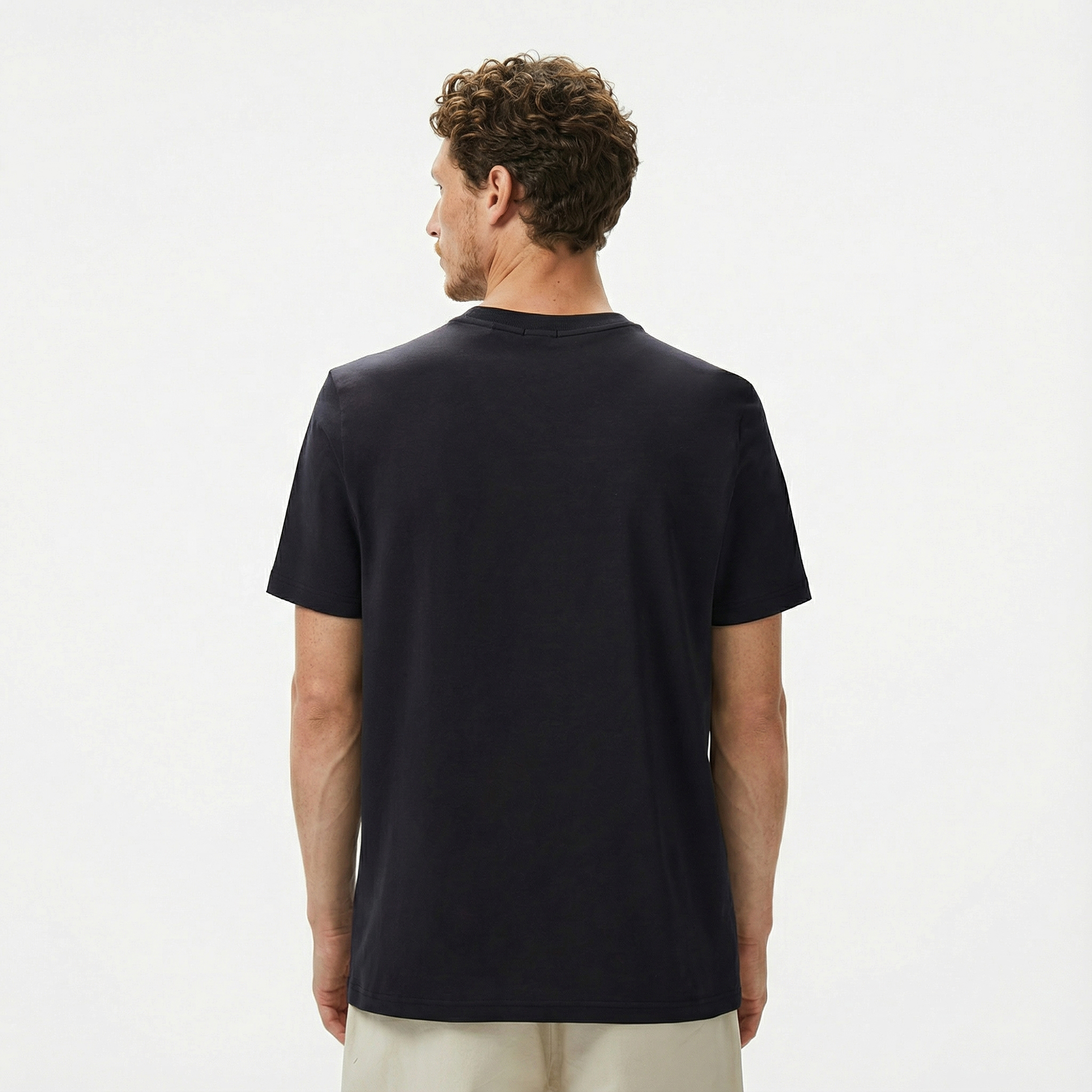  Boss Logo Erkek Lacivert T-Shirt