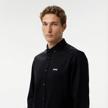  Boss Motion Erkek Siyah Gömlek