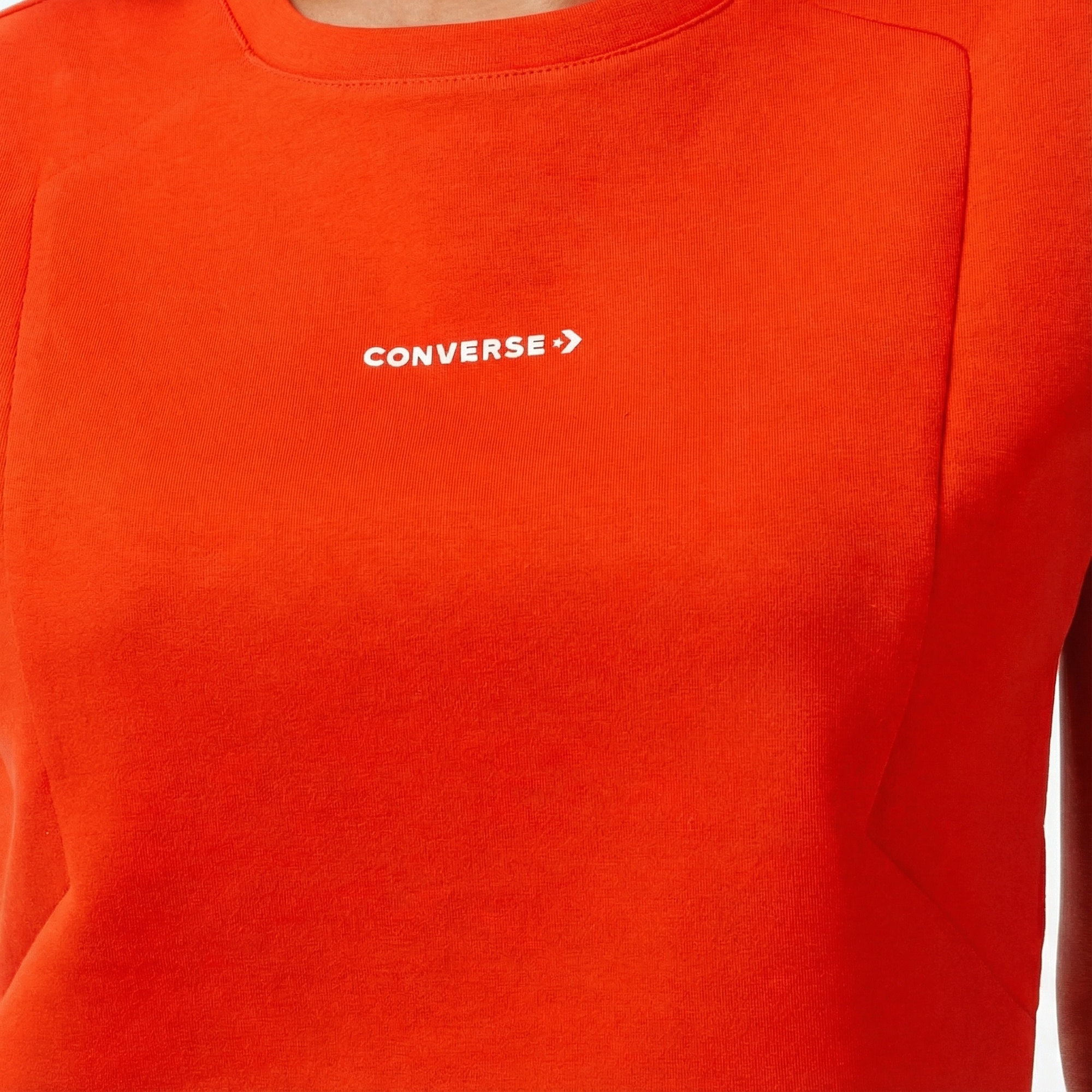 Converse Star Chevron Baskılı Kadın Kırmızı T-Shirt