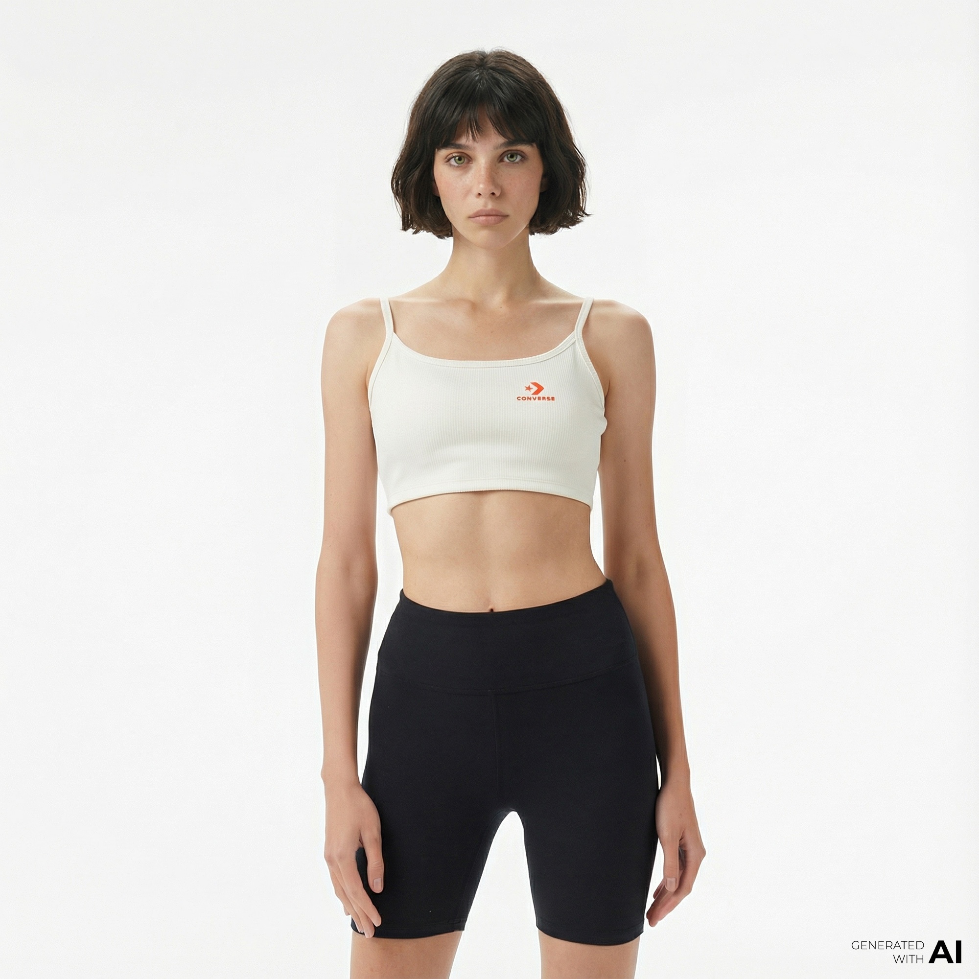 Converse Star Chevron Baskılı Kadın Beyaz T-Shirt