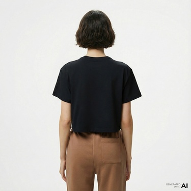  Converse Kadın Siyah T-Shirt