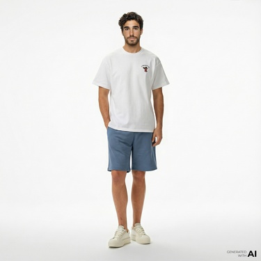  Converse Erkek Beyaz T-Shirt