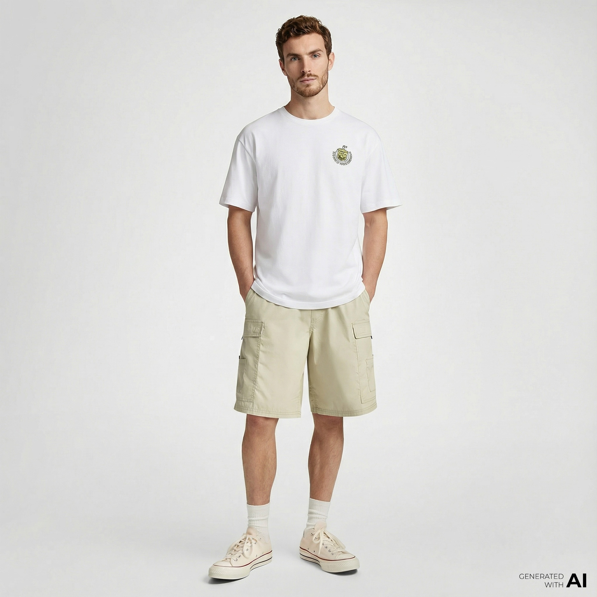 Converse Erkek Beyaz T-Shirt