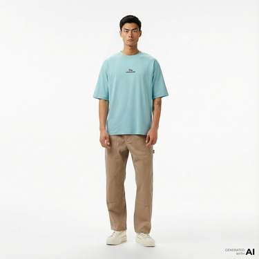  Converse Oversize Fit Erkek Mavi T-Shirt