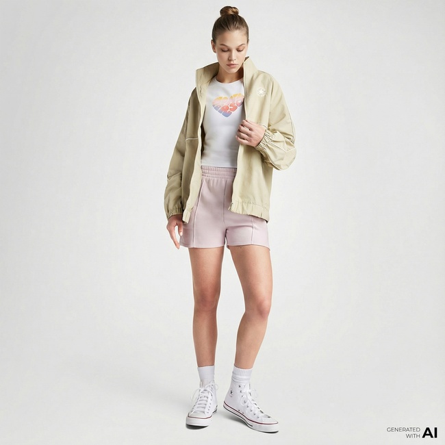  Converse Kadın Star Chevron Pembe Şort