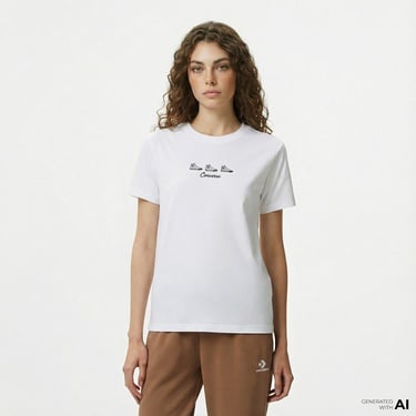  Converse Kadın Beyaz T-Shirt