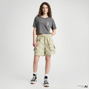  Converse Kadın Siyah T-Shirt