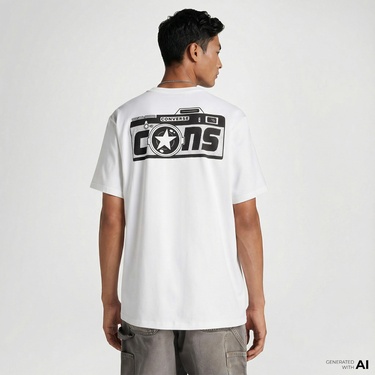 Converse Erkek Beyaz T-Shirt