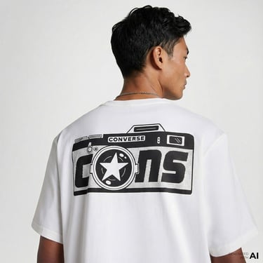  Converse Erkek Beyaz T-Shirt