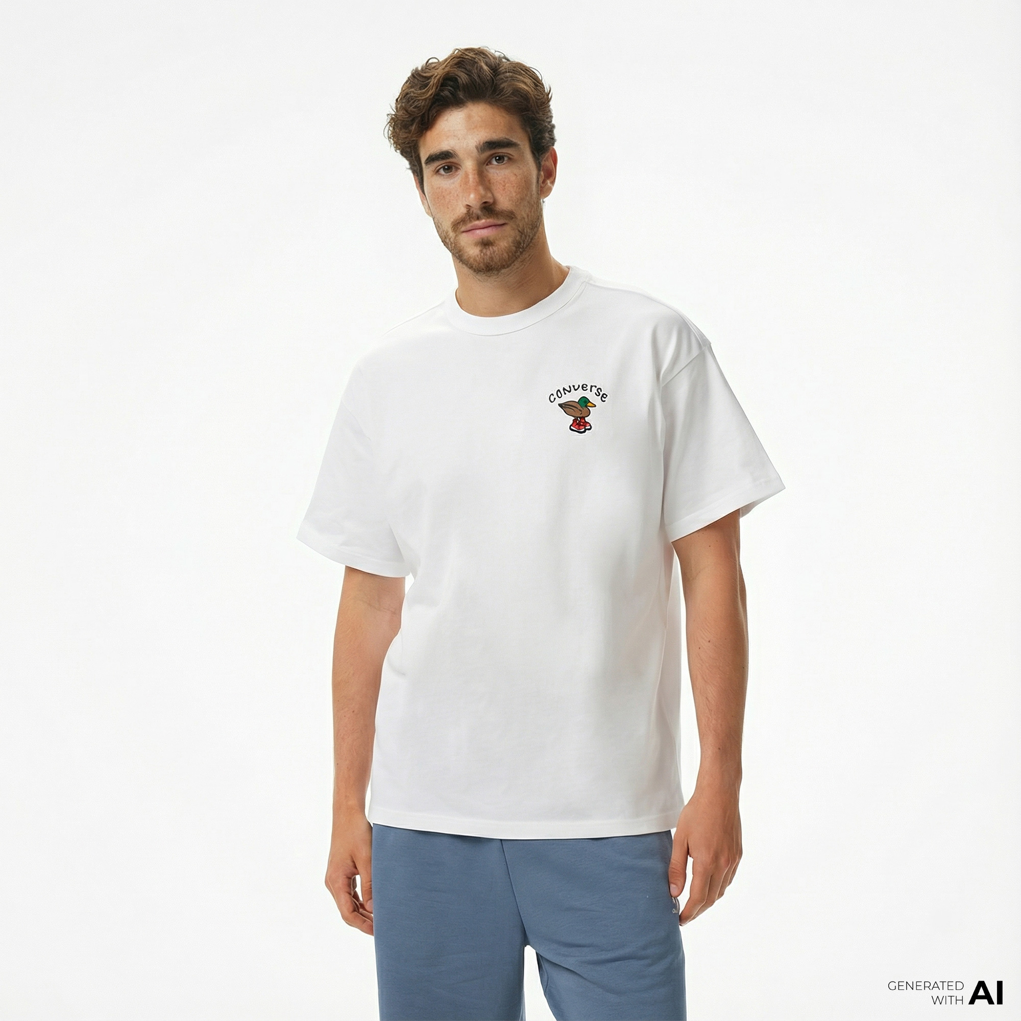  Converse Erkek Beyaz T-Shirt