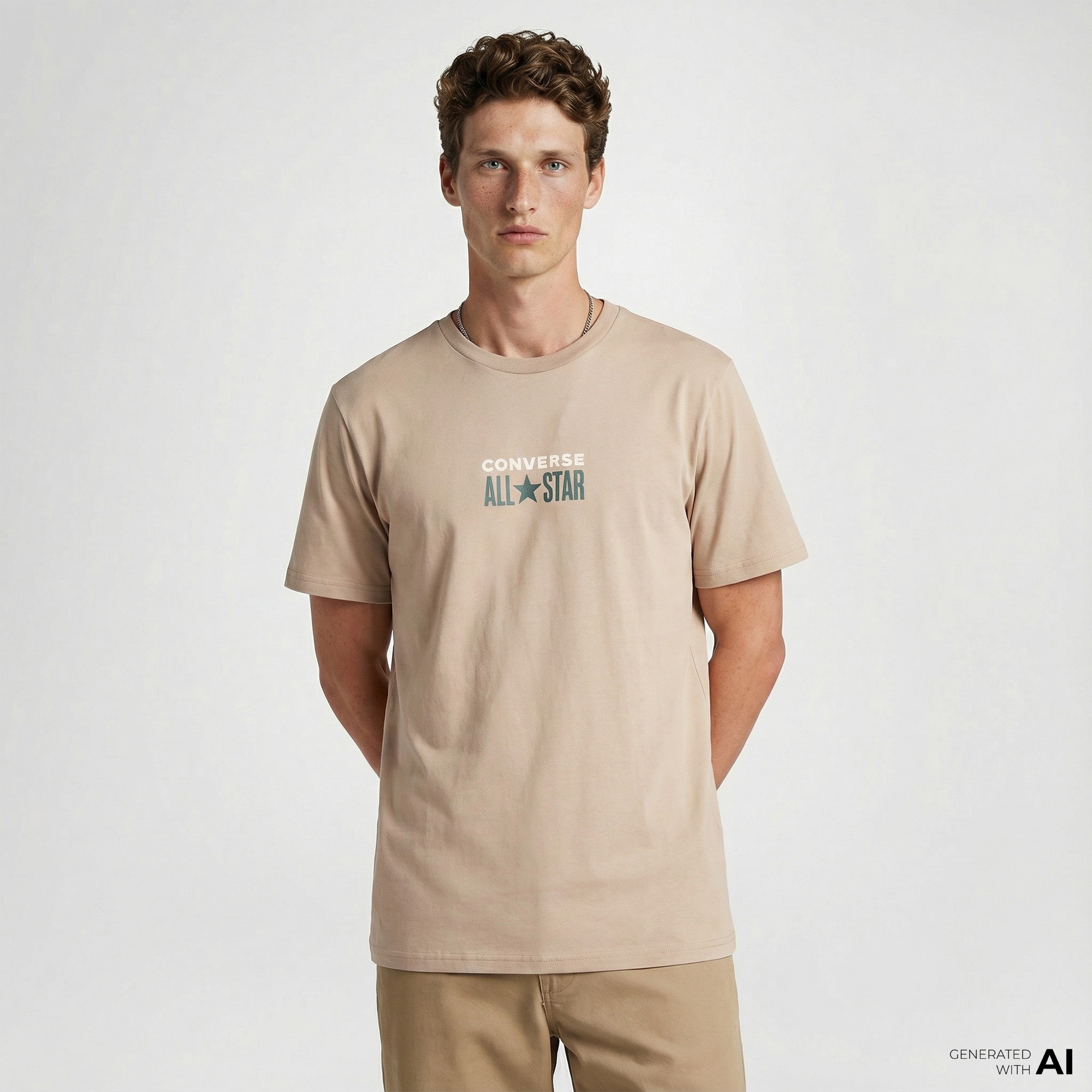 Converse Erkek Bej T-Shirt