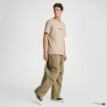  Converse Erkek Bej T-Shirt