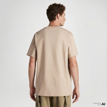  Converse Erkek Bej T-Shirt