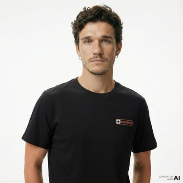  Converse Erkek Grafik Baskılı Siyah T-Shirt