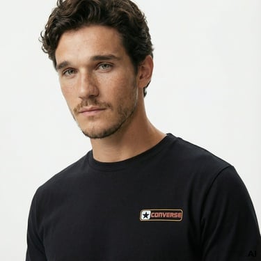  Converse Erkek Grafik Baskılı Siyah T-Shirt