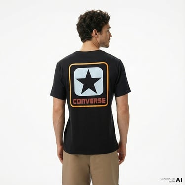 Converse Erkek Grafik Baskılı Siyah T-Shirt
