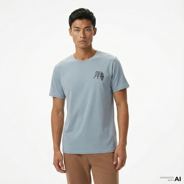  Converse Erkek Mavi T-Shirt