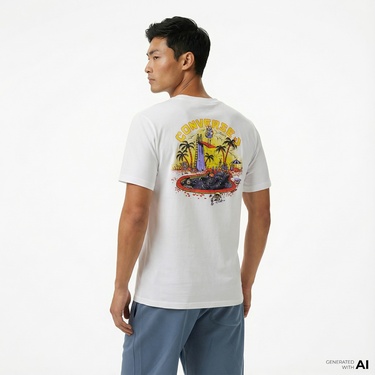  Converse Erkek Beyaz T-Shirt