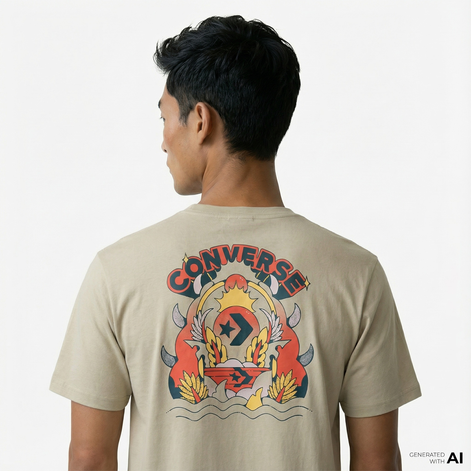 Converse Erkek Bej T-Shirt
