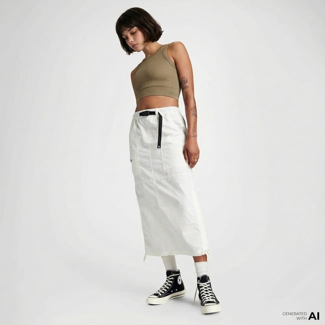  Converse Classic Kadın Beyaz Etek