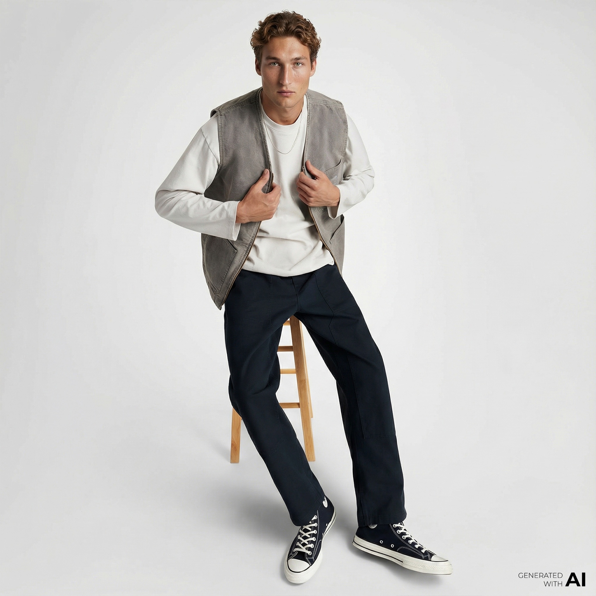 Converse Double Knee Harbor Erkek Siyah Pantolon