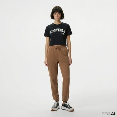  Converse Kadın Siyah T-Shirt