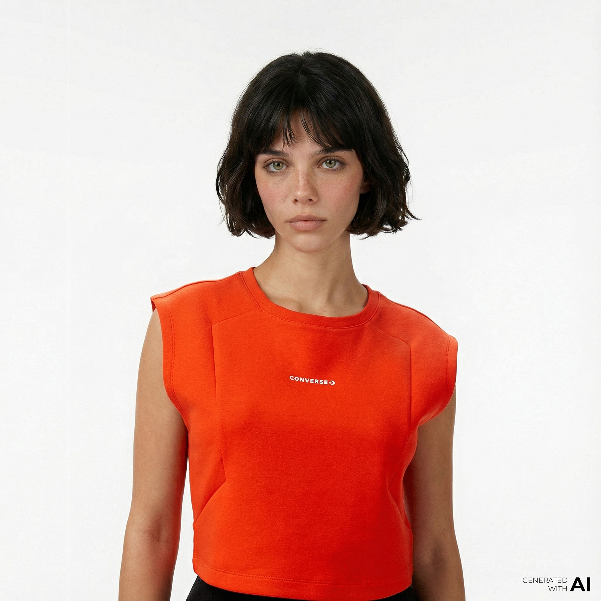 Converse Star Chevron Baskılı Kadın Kırmızı T-Shirt