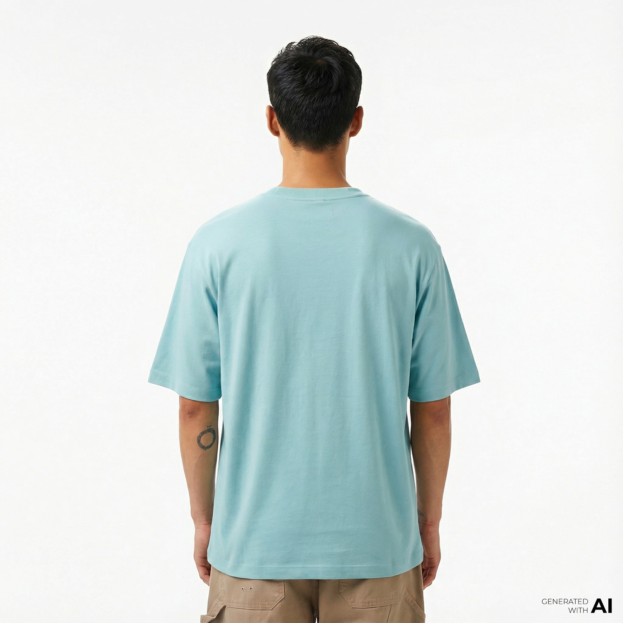 Converse Oversize Fit Erkek Mavi T-Shirt